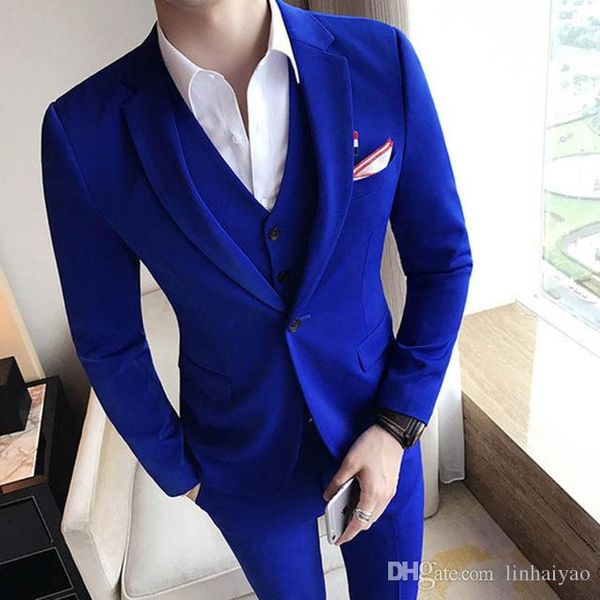 королевский синий костюм мужчины 2018 осенняя одежда деловые мужские костюмы slim fit формальные свадебные костюмы платье жениха плюс размер, White;black 
королевский синий костюм мужчины 2018 осенняя одежда деловые мужские костюмы slim fit формальные свадебные костюмы платье жениха плюс размер, White;black