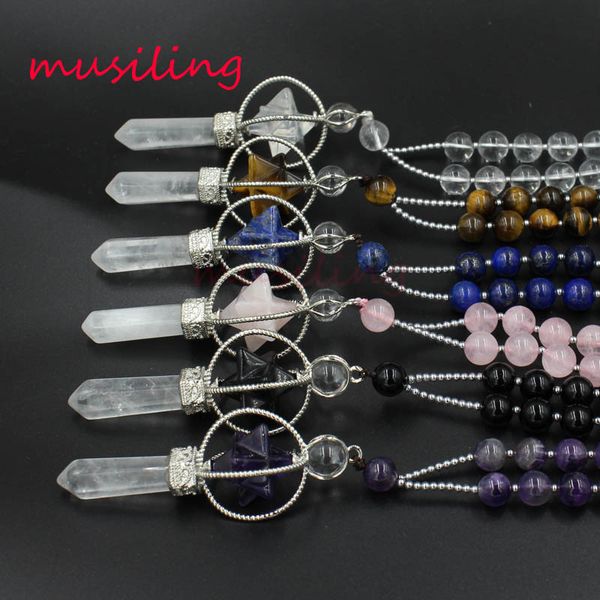 8mm crystal necklace pendants reiki pendulum merkaba pencil chakra amulet jewelry accessories fashion charms jewelry for women, Silver
8mm crystal necklace pendants reiki pendulum merkaba pencil chakra amulet jewelry accessories fashion charms jewelry for women, Silver