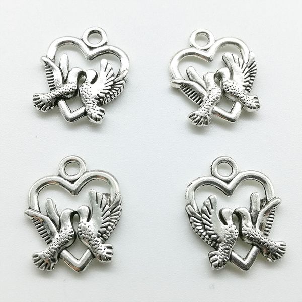 100pcs/lot dove heart tibet silver charms pendants jewelry diy for necklace bracelet earrings retro style 19*15mm, Bronze;silver
100pcs/lot dove heart tibet silver charms pendants jewelry diy for necklace bracelet earrings retro style 19*15mm, Bronze;silver