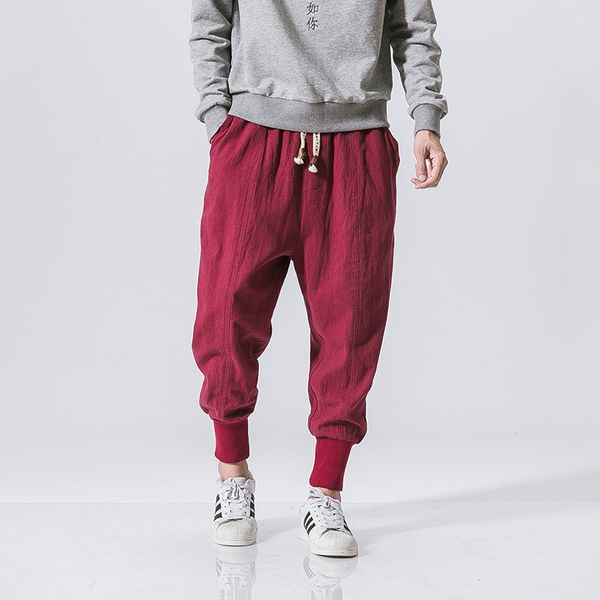 mrdonoo japanese cotton flaxen trousers ankle banded pants men loose harem chinese style large bloomers linen knickerbockers k46, Black
mrdonoo japanese cotton flaxen trousers ankle banded pants men loose harem chinese style large bloomers linen knickerbockers k46, Black