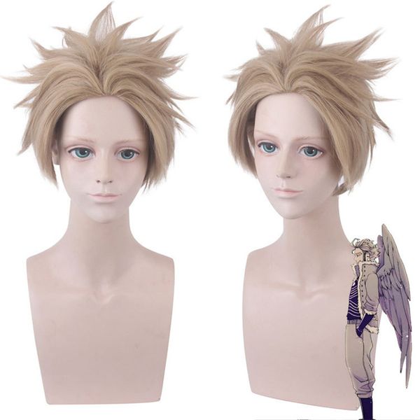 vicwig my hero academia cosplay wig linen short hair synthetic anime wig, Black