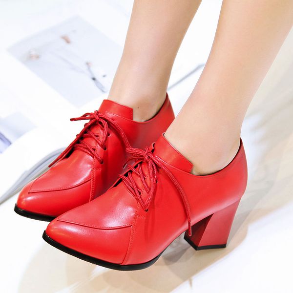 sarairis large size block high heels shoelaces elegant spring women shoes woman pumps female, Black
sarairis large size block high heels shoelaces elegant spring women shoes woman pumps female, Black
