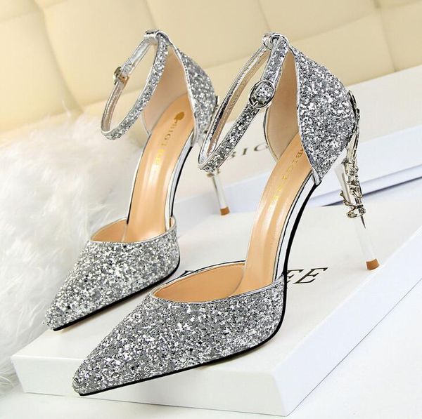 2020 women low 7.5cm 9.5cm high heels sandals wedding scarpins metal heels sandals strap stiletto bridal glitter gold pumps, Black
2020 women low 7.5cm 9.5cm high heels sandals wedding scarpins metal heels sandals strap stiletto bridal glitter gold pumps, Black