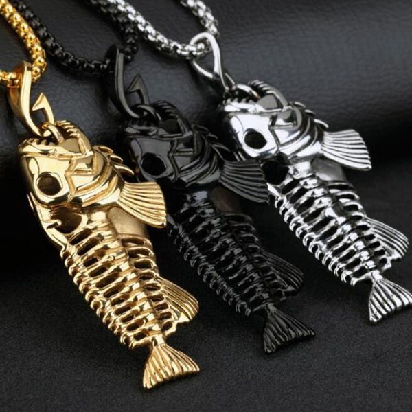 pendant necklaces 2021 fish bone & fishing hook skeleton stainless steel surfer chain necklace gold black silver jewellery
pendant necklaces 2021 fish bone & fishing hook skeleton stainless steel surfer chain necklace gold black silver jewellery