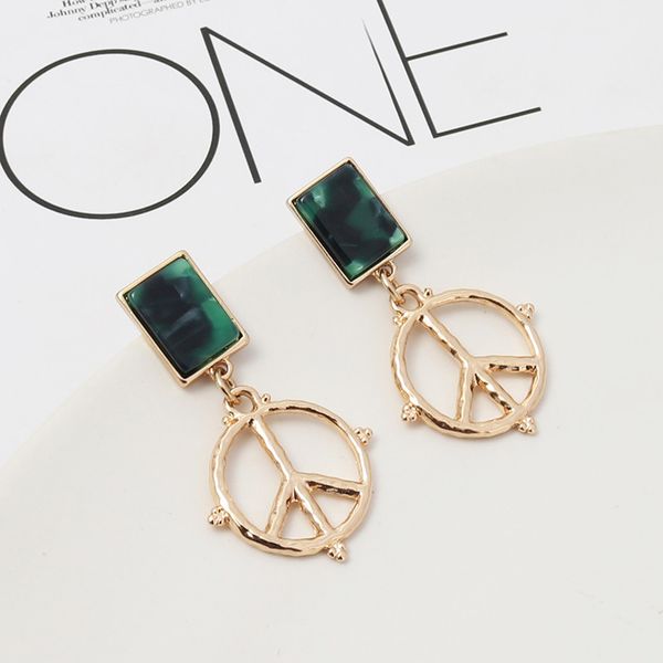 earring 2020 winter trendy acetic acid peace sign gold minimalist earrings korean fashion chic women engagement party jewelry, Silver
earring 2020 winter trendy acetic acid peace sign gold minimalist earrings korean fashion chic women engagement party jewelry, Silver