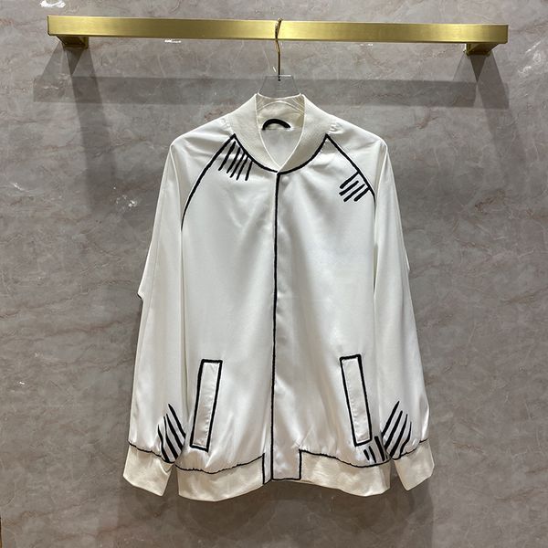 high-end hand-painted black and white contrast line jacket coat 2020 autumn loose california baseball collar windbreaker jackets, Black;brown
high-end hand-painted black and white contrast line jacket coat 2020 autumn loose california baseball collar windbreaker jackets, Black;brown