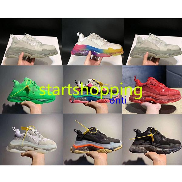 2020 paris 17fw green crystal bottom triple-s running shoes clear sole dad shoes platform shoes for men vintage kanye old grandpa trainer, Black
2020 paris 17fw green crystal bottom triple-s running shoes clear sole dad shoes platform shoes for men vintage kanye old grandpa trainer, Black