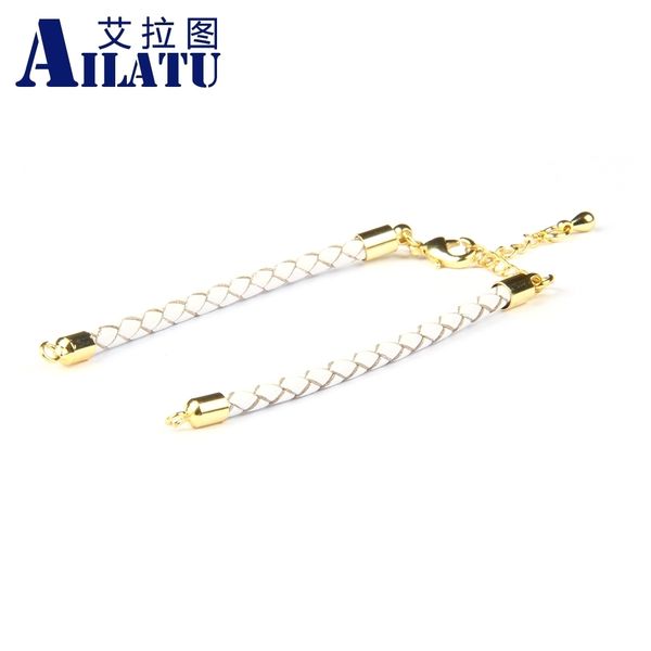 ailatu wholesale 10pcs/lot 4mm white genuine leather chain adjustable diy bracelet for women and girl gift, Golden;silver
ailatu wholesale 10pcs/lot 4mm white genuine leather chain adjustable diy bracelet for women and girl gift, Golden;silver