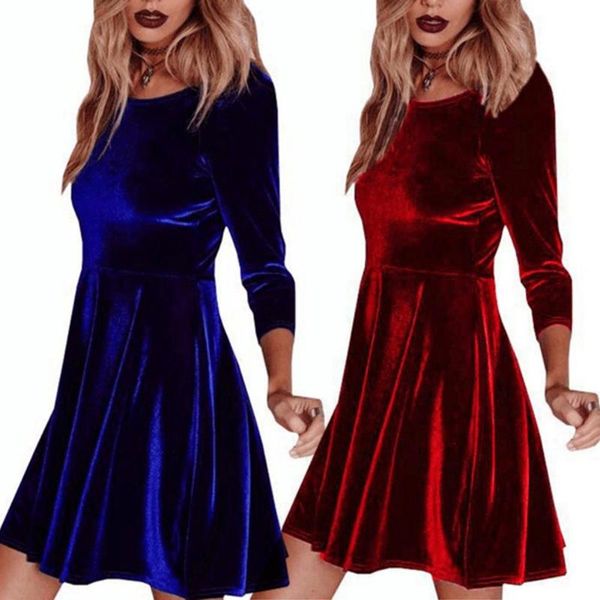 casual women o neck 3/4 sleeve waist tight large swing pleuche mini slim dress waist tight large swing pleuche mini slim dress, Black;gray
casual women o neck 3/4 sleeve waist tight large swing pleuche mini slim dress waist tight large swing pleuche mini slim dress, Black;gray