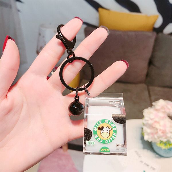 new dairy cow milk drinks keychain fruit milk moving liquid keyrings keychain car bag accessories jewelry gifts, Silver
new dairy cow milk drinks keychain fruit milk moving liquid keyrings keychain car bag accessories jewelry gifts, Silver