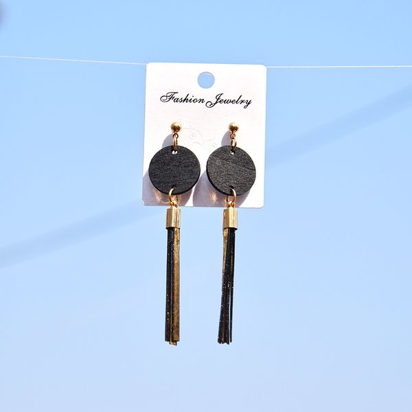 new aretes simple wood round long tassel earrings 2020 exaggerated women's metal brand earrings pendientes, Silver
new aretes simple wood round long tassel earrings 2020 exaggerated women's metal brand earrings pendientes, Silver