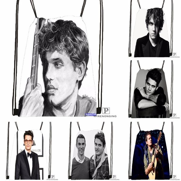 

custom john mayer quotes drawstring backpack bag cute daypack kids satchel (black back) 31x40cm#180531-03-80