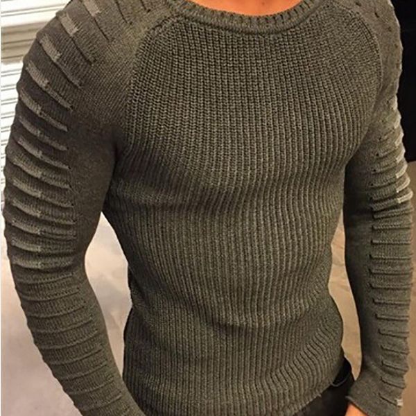 fashion o-neck long sleeve knitting men sweater casual slim fit pullover top, White;black
fashion o-neck long sleeve knitting men sweater casual slim fit pullover top, White;black