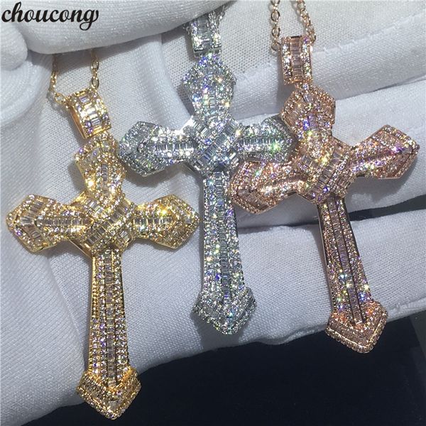 choucong handmade big cross pendants 5a zircon cz 925 sterling silver party wedding pendant with necklaces for women men jewelry
choucong handmade big cross pendants 5a zircon cz 925 sterling silver party wedding pendant with necklaces for women men jewelry