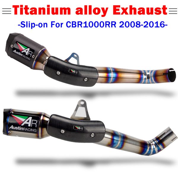 cbr1000rr 2008-2016 slip-on titanium alloy motorcycle exhaust muffler middle pipe austin racing escape for cbr1000rr 2008-2016
cbr1000rr 2008-2016 slip-on titanium alloy motorcycle exhaust muffler middle pipe austin racing escape for cbr1000rr 2008-2016