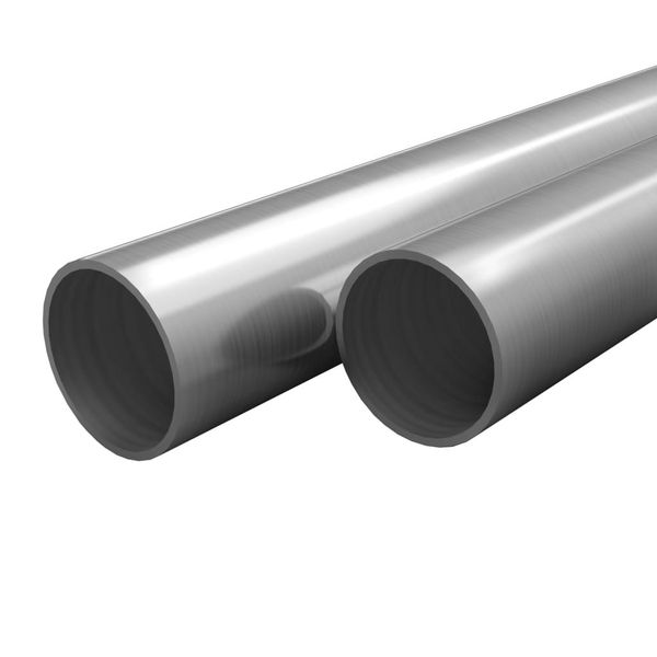 2 pcs. stainless steel tubes round v2a 2m 40x1,8mm garden sets