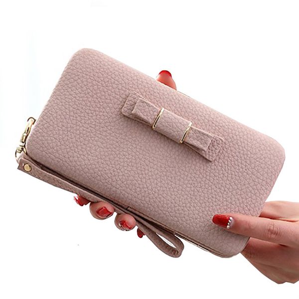 bow element women wallets with cell phone pocket card holder matte leather female purse wristband ladies wallet clutch handbag, Red;black
bow element women wallets with cell phone pocket card holder matte leather female purse wristband ladies wallet clutch handbag, Red;black