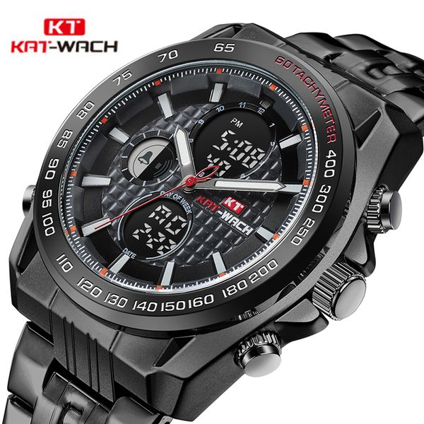 relogio kat-wach brand sport digital watches men dual display led waterproof full steel quartz watch man wristwatch, Slivery;brown
relogio kat-wach brand sport digital watches men dual display led waterproof full steel quartz watch man wristwatch, Slivery;brown