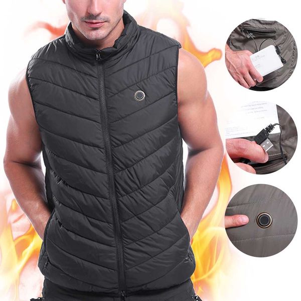 men women washable flexible infrared electric heating vest fishing temperature control outdoor sports usb charging sleeveless, Gray;blue
men women washable flexible infrared electric heating vest fishing temperature control outdoor sports usb charging sleeveless, Gray;blue