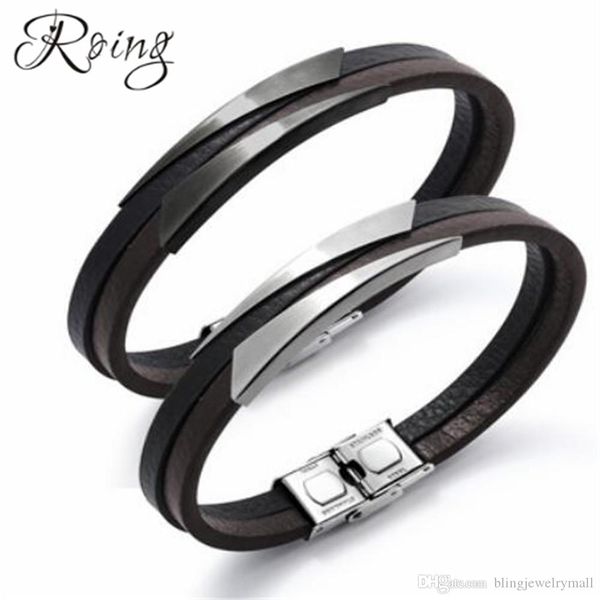roing double layers black leather bracelets for men punk braided wrist wrap bangle casual jewelry gift ro1297
roing double layers black leather bracelets for men punk braided wrist wrap bangle casual jewelry gift ro1297