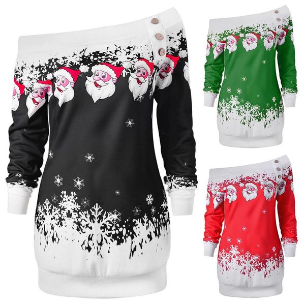 christmas new style women girls one-shoulder dress snowflake santa claus shirt off shoulder xmas dress, Black;gray
christmas new style women girls one-shoulder dress snowflake santa claus shirt off shoulder xmas dress, Black;gray