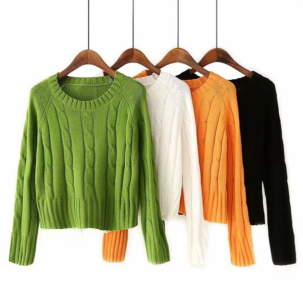 2019 new autumn winter fashion women pullover sweater twist round neck long sleeve knitted sweater jumper pull femme, White;black
2019 new autumn winter fashion women pullover sweater twist round neck long sleeve knitted sweater jumper pull femme, White;black