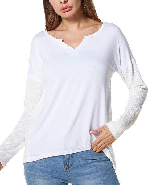 women blouse shirt casual loose 2019 autumn winter v-neck solid long sleeve patchwork pullover female blusas plus size, White
women blouse shirt casual loose 2019 autumn winter v-neck solid long sleeve patchwork pullover female blusas plus size, White