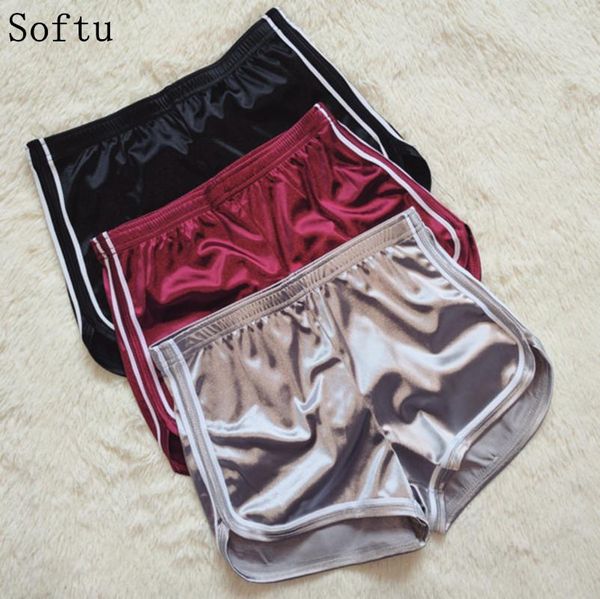 softu new women shorts summer silk slim beach casual egde shorts solid color loose mid elastic waist sexy, White;black
softu new women shorts summer silk slim beach casual egde shorts solid color loose mid elastic waist sexy, White;black