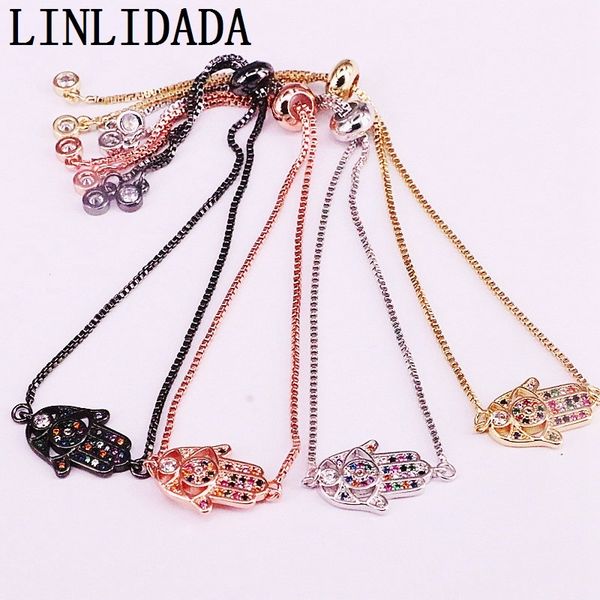 10pcs fashion jewelry gifts multi cz micro pave hamsa hand bracelets mix color, Golden;silver
10pcs fashion jewelry gifts multi cz micro pave hamsa hand bracelets mix color, Golden;silver