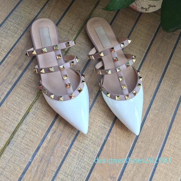 women flat slippers slip on mules rivet t-strap slides slip on loafers ladies pointed toe 2-strap with studs sandals q-592 d03, Black
women flat slippers slip on mules rivet t-strap slides slip on loafers ladies pointed toe 2-strap with studs sandals q-592 d03, Black
