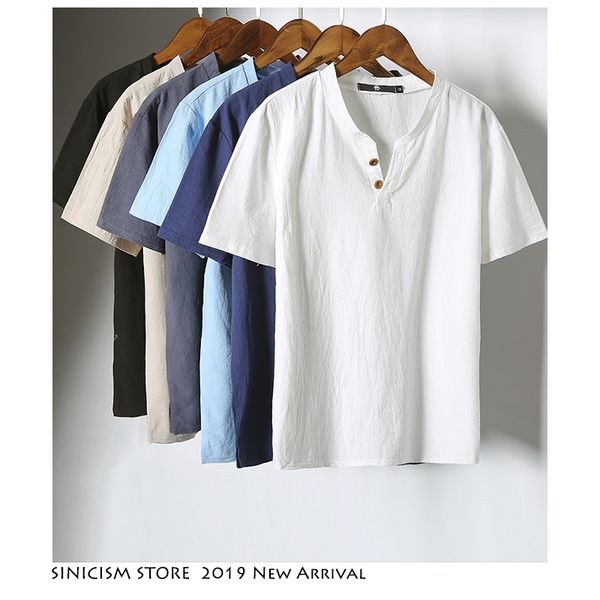 sinicism store 5xl men cotton linen t-shirt man 2019 summer casual t-shirts men t shirts male v-neck short sleeve tees, White;black
sinicism store 5xl men cotton linen t-shirt man 2019 summer casual t-shirts men t shirts male v-neck short sleeve tees, White;black