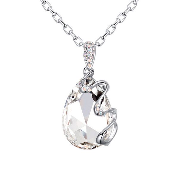 new luxurious brands jewelry design for women gold color plated tear drop necklace made with genuine swarovski elements crystal, Silver
new luxurious brands jewelry design for women gold color plated tear drop necklace made with genuine swarovski elements crystal, Silver