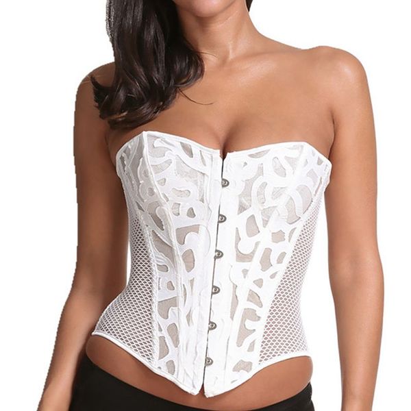 bustier women corselet corset female mesh satin bone lace up steampunk corset waist shapewear overbust strapless, Black;white
bustier women corselet corset female mesh satin bone lace up steampunk corset waist shapewear overbust strapless, Black;white
