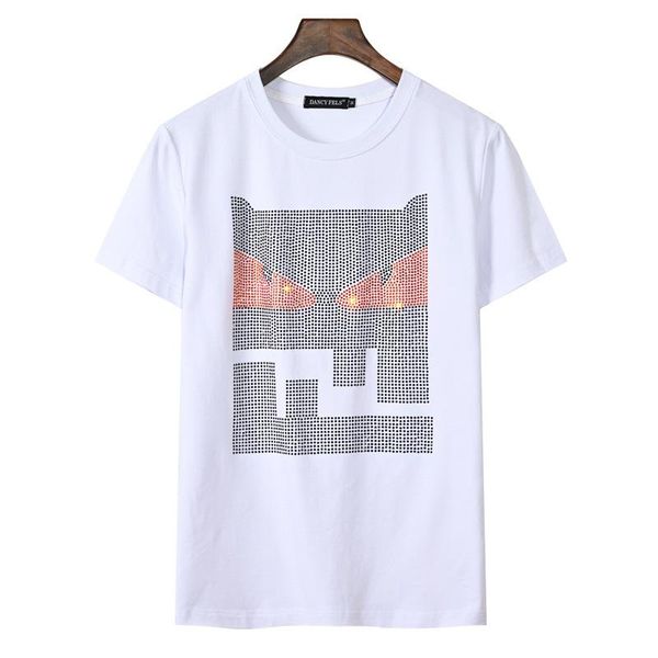 new summer men's devil eyes diamond t-shirt little monster tide models flash diamond men and women couple shirt large size loose, White;black
new summer men's devil eyes diamond t-shirt little monster tide models flash diamond men and women couple shirt large size loose, White;black