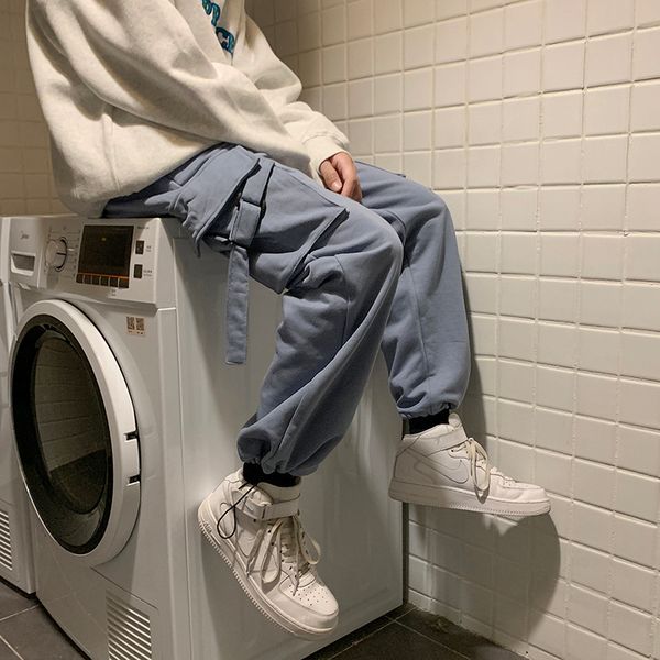 men's pants winter thick fashion big pocket overalls man streetwear wild hip hop loose tooling trousers joggers sweatpants, Black
men's pants winter thick fashion big pocket overalls man streetwear wild hip hop loose tooling trousers joggers sweatpants, Black