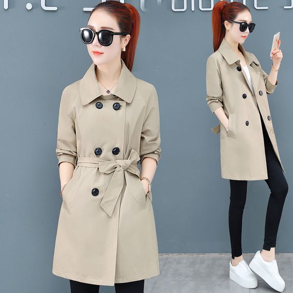 2019 spring trench coat women long sleeve lapels lace double breasted solid girls casual wild autumn long women windbreaker p818, Tan;black
2019 spring trench coat women long sleeve lapels lace double breasted solid girls casual wild autumn long women windbreaker p818, Tan;black