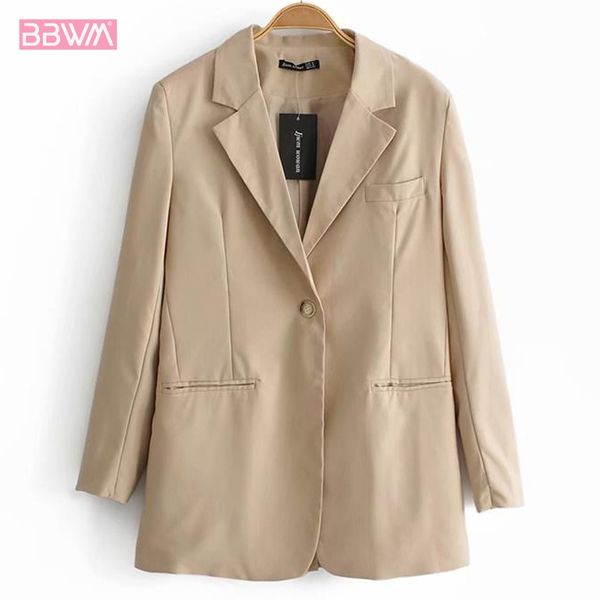 long sleeved lapel pocket casual women's jacket 2019 autumn new women's fashion wild slim slimming female coat, Black;brown
long sleeved lapel pocket casual women's jacket 2019 autumn new women's fashion wild slim slimming female coat, Black;brown