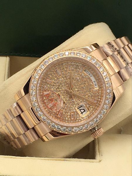2019 new style 43mm day date mens automatic mechanical movement watch wristwatches mens stainless steel small diamond watch, Slivery;brown
2019 new style 43mm day date mens automatic mechanical movement watch wristwatches mens stainless steel small diamond watch, Slivery;brown