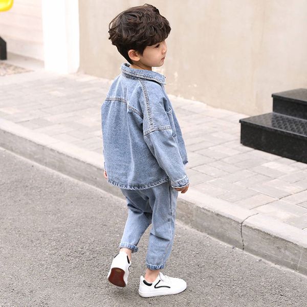 children's clothing boy spring suit 2019 new children's denim suit two sets of spring and autumn children clothes tide 4-12t, White
children's clothing boy spring suit 2019 new children's denim suit two sets of spring and autumn children clothes tide 4-12t, White