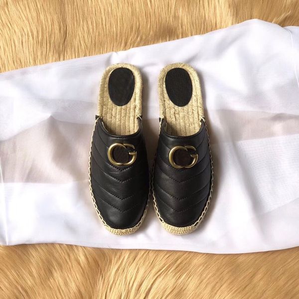 hih quality designer shoes women platform espadrille sandals 20mm height real leather with box fashion ladies italy slipper sneakers, Black
hih quality designer shoes women platform espadrille sandals 20mm height real leather with box fashion ladies italy slipper sneakers, Black