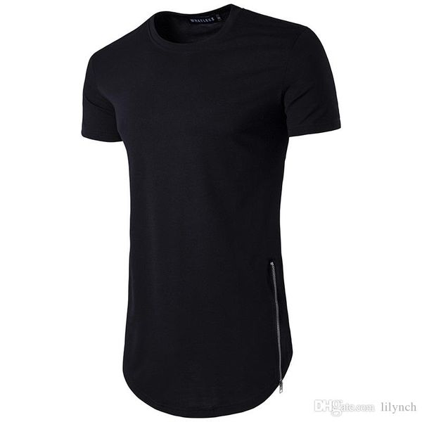 new trends men t shirts super longline long sleeve t-shirt hip hop arc hem with curve hem side zip tee, White;black
new trends men t shirts super longline long sleeve t-shirt hip hop arc hem with curve hem side zip tee, White;black