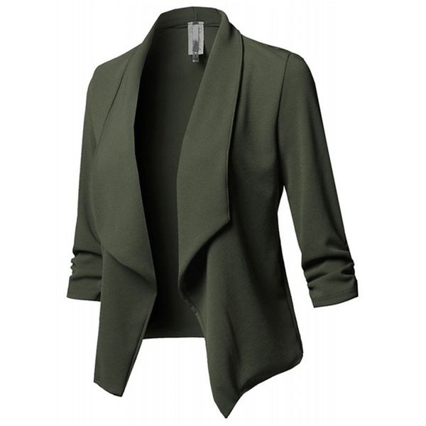 2019 explosion models slim long-sleeved pleated solid color wild small suit jacket women, Black;brown
2019 explosion models slim long-sleeved pleated solid color wild small suit jacket women, Black;brown