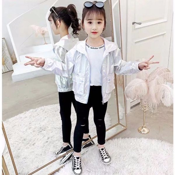 girl's spring coat 2020 new youth white zip hoodie clothes korean fashion baby little girl colorful bright leather pu jacket, Blue;gray
girl's spring coat 2020 new youth white zip hoodie clothes korean fashion baby little girl colorful bright leather pu jacket, Blue;gray