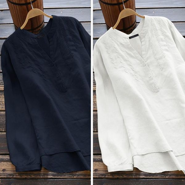 zanzea 2019 autumn vintage embroidery women's blouse oversized female cotton solid long sleeve shirt elegant lady tunic blusas, White
zanzea 2019 autumn vintage embroidery women's blouse oversized female cotton solid long sleeve shirt elegant lady tunic blusas, White