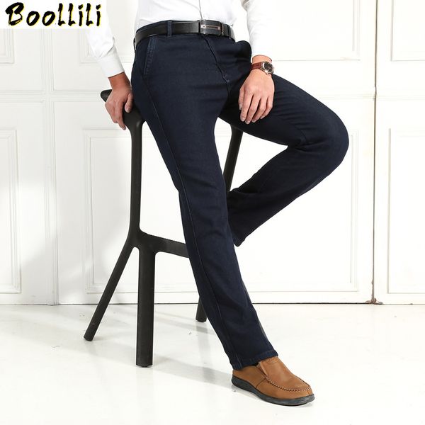 autumn and winter men's straight jeans cotton fleece jeans comfortable elastic high waist casual, Blue
autumn and winter men's straight jeans cotton fleece jeans comfortable elastic high waist casual, Blue