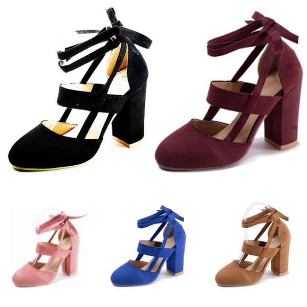2019 whole slae fashion women high heel suede black pink red blue brown ankle strap thick heel casual sandals size 35-43
2019 whole slae fashion women high heel suede black pink red blue brown ankle strap thick heel casual sandals size 35-43
