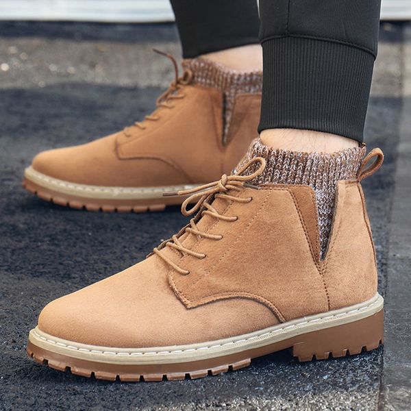 fashion men shoes high male boots comfortable casual shoes for men waterproof lace up flats footwear work, Black
fashion men shoes high male boots comfortable casual shoes for men waterproof lace up flats footwear work, Black