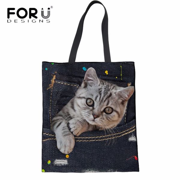 forudesigns cute 3d fake pocket denim cat/kitten printing cotton shopping tote bags fashion cloth eco bags reusable grocery bag
forudesigns cute 3d fake pocket denim cat/kitten printing cotton shopping tote bags fashion cloth eco bags reusable grocery bag