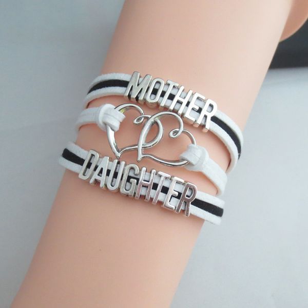 fashion charm mother love daughter leather bracelets love girl bracelet jewelry women bangles, Golden;silver
fashion charm mother love daughter leather bracelets love girl bracelet jewelry women bangles, Golden;silver