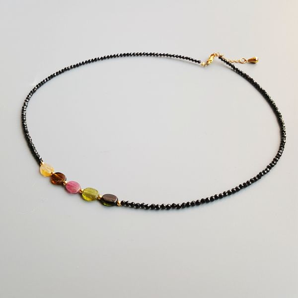 lily jewelry black spinels tourmalines beads gold filled necklace natural stone popular jewelry for women nice gift 40-43cm, Silver
lily jewelry black spinels tourmalines beads gold filled necklace natural stone popular jewelry for women nice gift 40-43cm, Silver